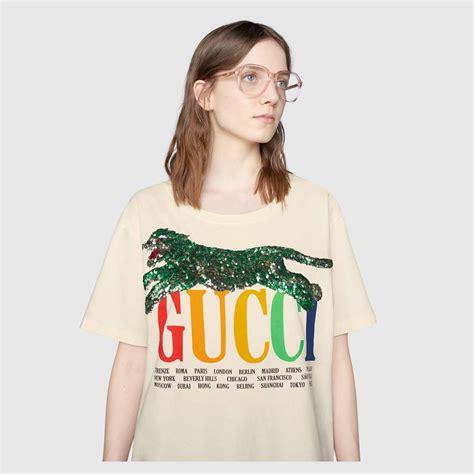 gucci cities t shirt|Gucci t shirt women.